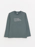 LC Waikiki Crew Neck Printed Long Sleeve Boy T-shirt
